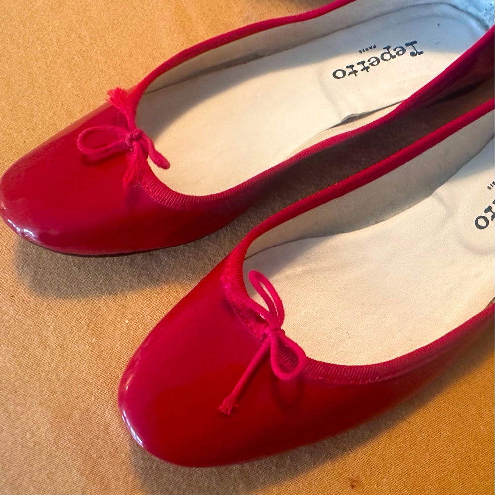 Repetto Cedrillion Red Patent Leather Ballerinas